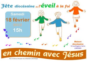 affiche diocse de Limoges fte de l'veil  la foi 18 fvrier 2012