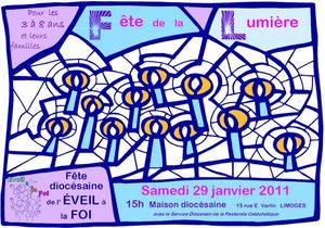 affiche diocse de Limoges  fte de l'veil  la foi 29 janvier 2011