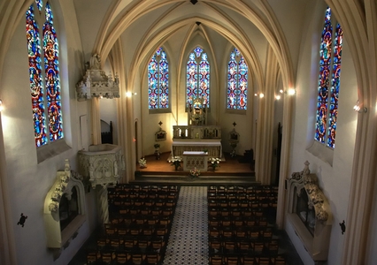 Tourisme  Aixe-sur-Vienne: intrieur de la chapelle Notre Dame d'Arliquet, diocse de Limoges 