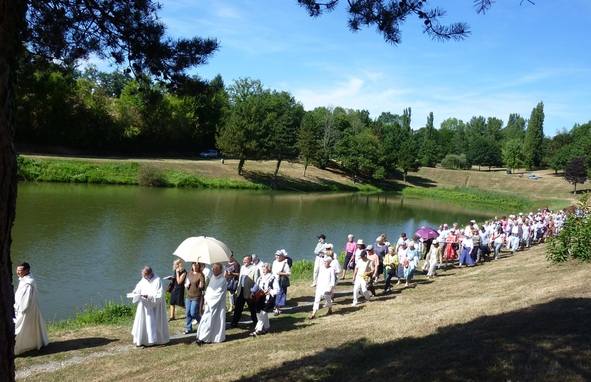 autour des tangs d'Arliquet avec le plerinage 2012, diocse de Limoges