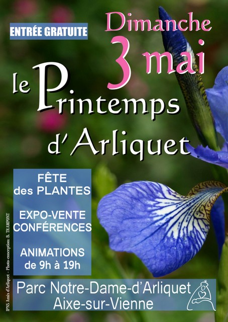 affiche, 3 mai 2015 grande fte des plantes: Le Printemps d'Arliquet, confrences, expo-vente horticole, avicole et apicole, animations de 9  19h