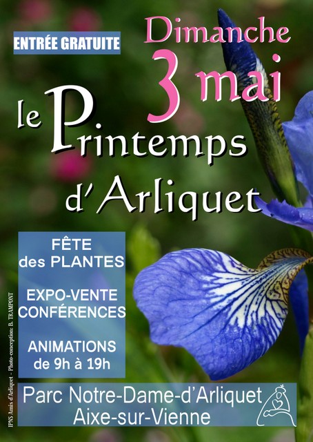 affiche, 3 mai 2015 grande fte des plantes: Le Printemps d'Arliquet, confrences, expo-vente horticole, avicole et apicole, animations de 9  19h