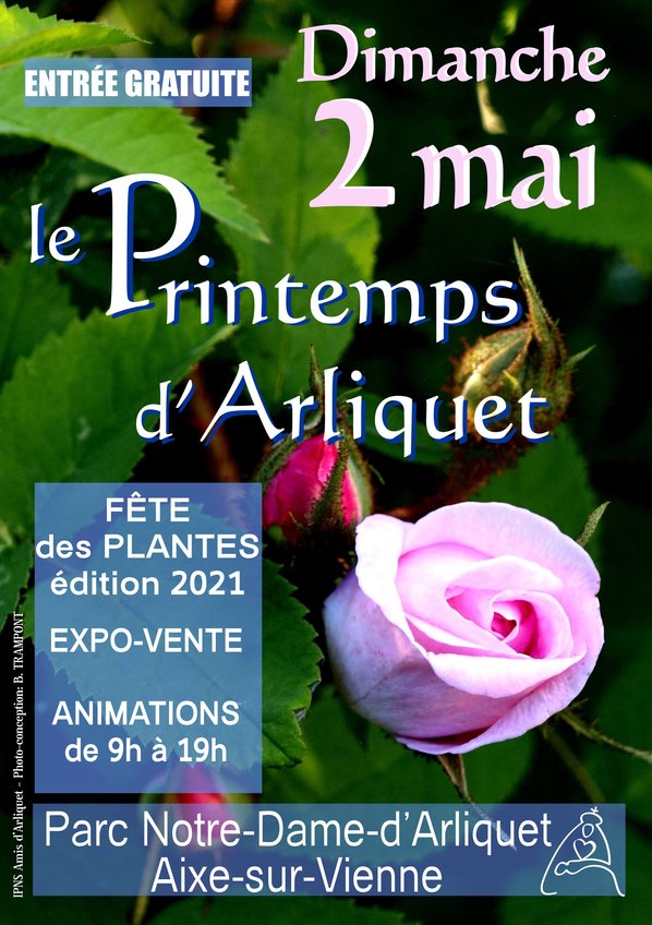 affiche, mai 2021 grande fte des plantes: Le Printemps d'Arliquet, expo-vente horticole de 9  19h