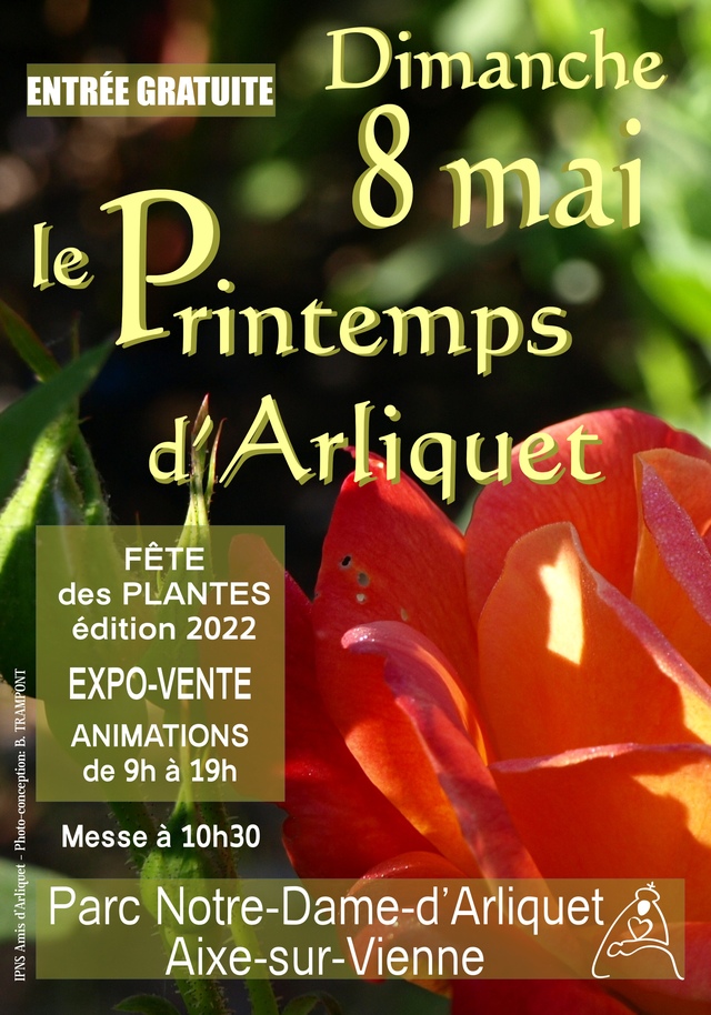 affiche, 2 mai 2021 grande fte des plantes: Le Printemps d'Arliquet, expo-vente horticole de 9  19h