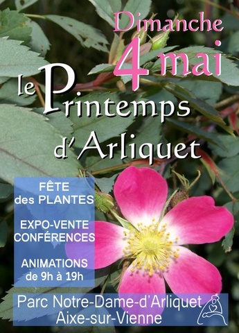 affiche, 4 mai 2014 grande fte des plantes: Le Printemps d'Arliquet, confrences, expo-vente horticole, avicole et apicole, animations de 9  19h
